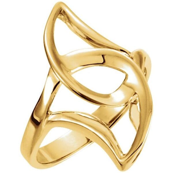 14K Yellow Freeform Ring
