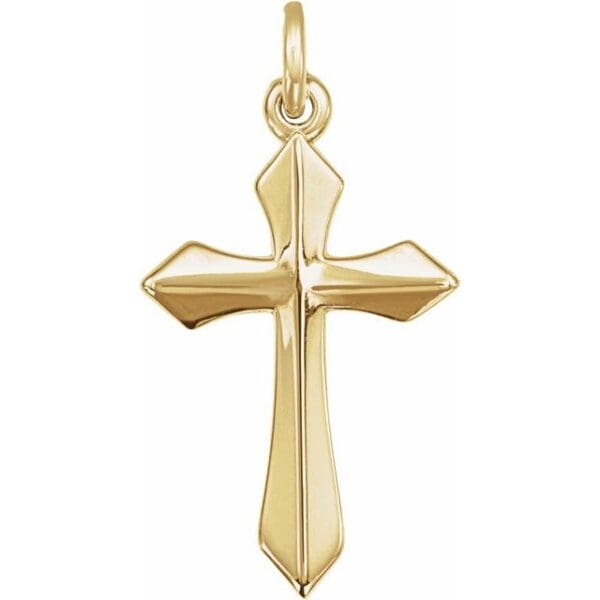 14K White Cross 18" Necklace