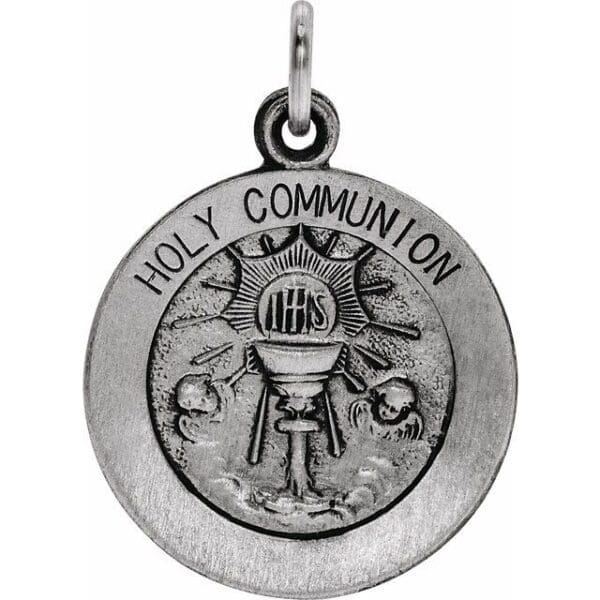 14K Yellow 15 mm Round Holy Communion Medal