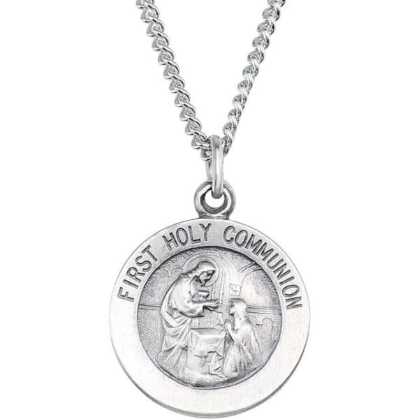 14K Yellow 15 mm First Communion Medal