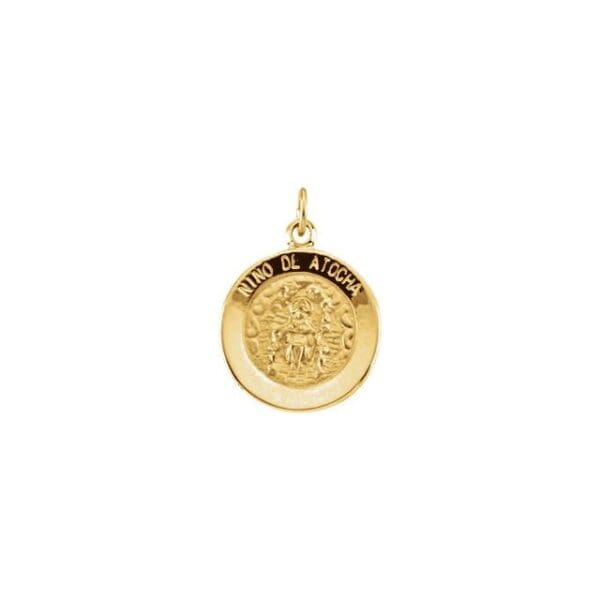 14K Yellow 15 mm Nino de Atocha Medal