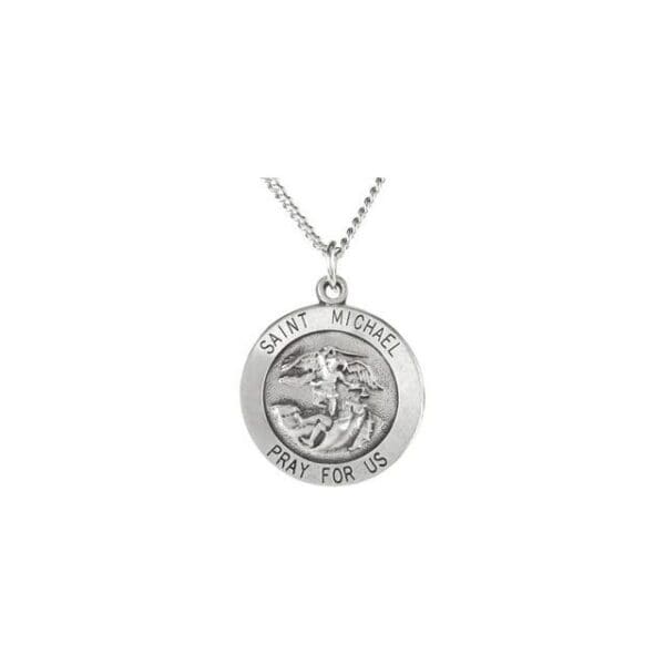 14K Yellow 18 mm St. Michael Medal