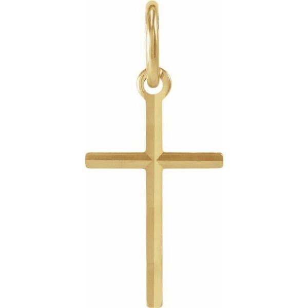 14K Yellow 15.5x10 mm Cross Pendant