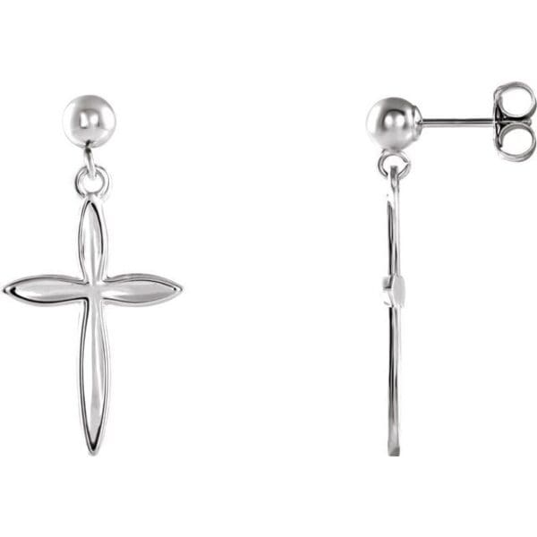Cross & Ball Earrings