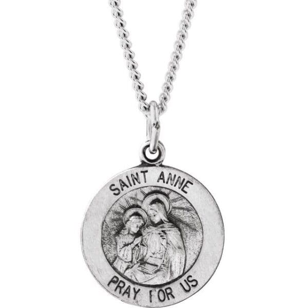 14K Yellow 18 mm St. Anne Medal