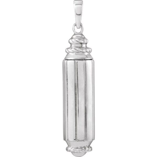 14K Yellow Gold-Plated Sterling Silver Cylinder Ash Holder Pendant