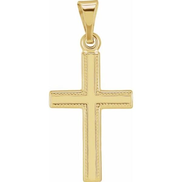 14K Yellow 21x13.5 mm Cross Pendant