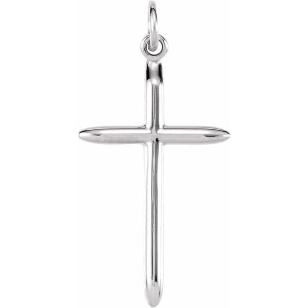 14K Rose 25.7x14 mm Cross Pendant