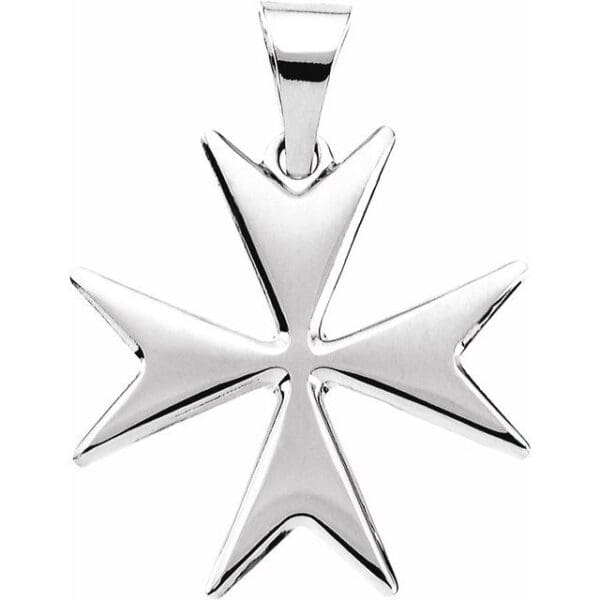 14K Yellow Maltese Cross Pendant