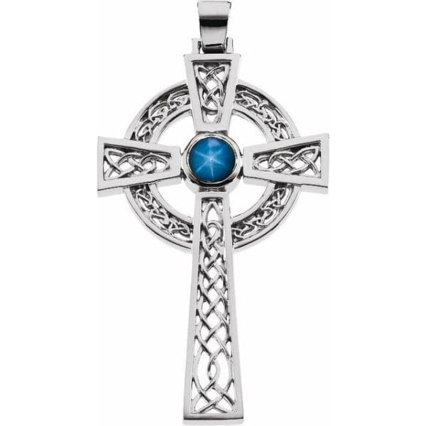 14K Yellow 7 mm Round Celtic-Inspired Cross Pendant Mounting
