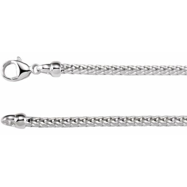 Sterling Silver 2.75 mm Foxtail 18" Chain