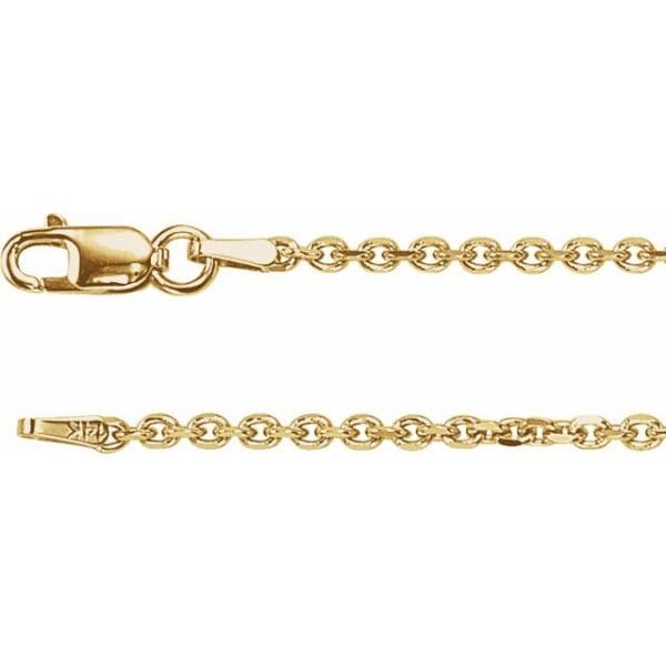 Sterling Silver 1.75 mm Diamond-Cut Cable Chain by the Inch