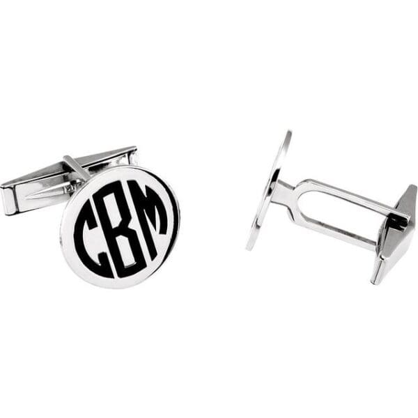 14K Yellow Engravable Cuff Links