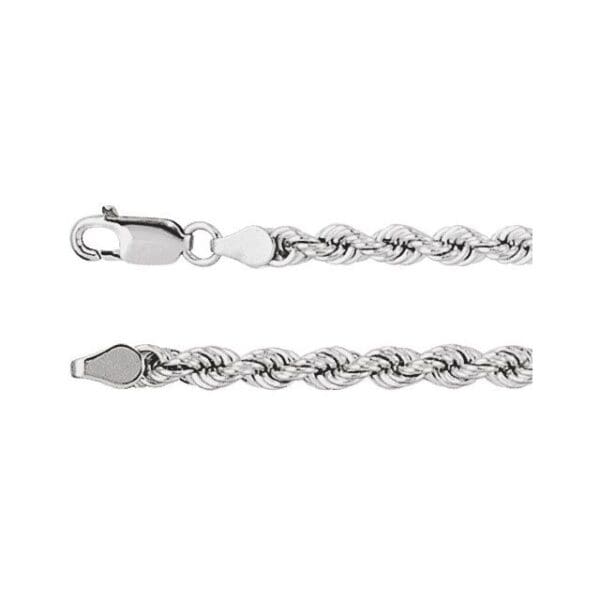 Sterling Silver 1.3 mm Diamond Cut Rope Chain by the Inch