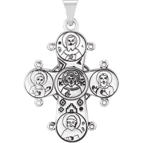 14K Yellow Dagmar Cross Medal Pendant