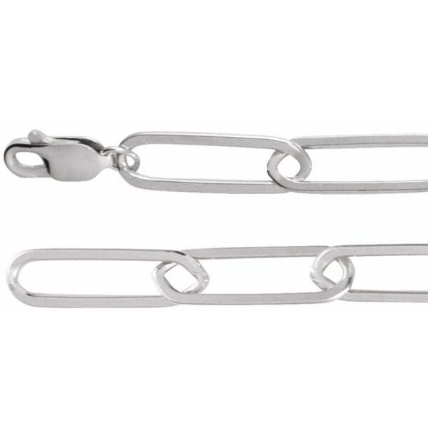 14K Yellow 6.2 mm Paperclip-Style 7" Chain