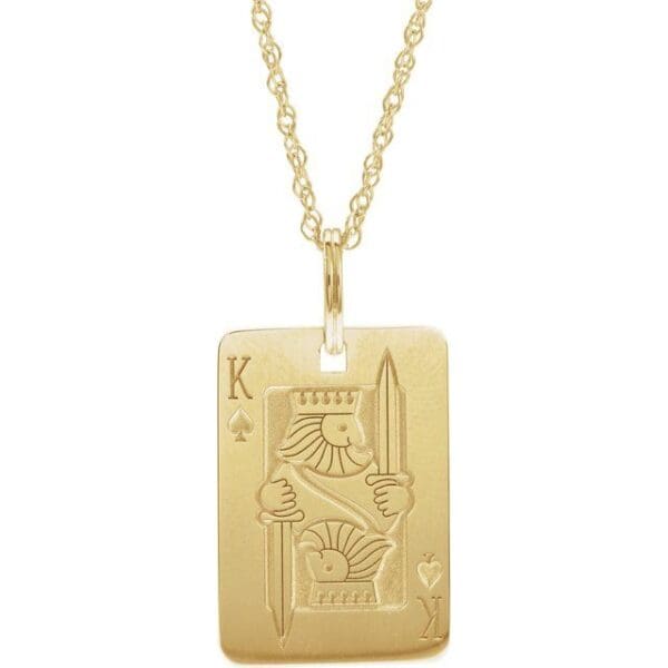 Sterling Silver Playing Card Pendant