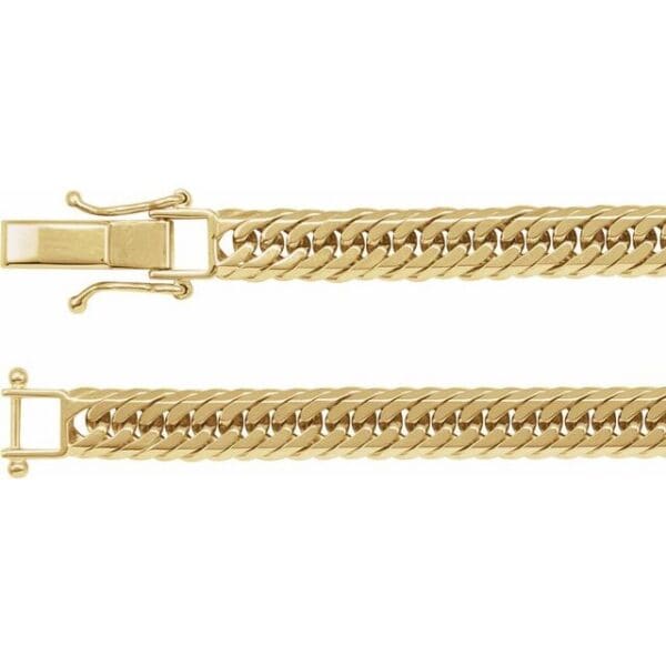 18K Yellow 6.2 mm Diamond-Cut Curb 20" Chain