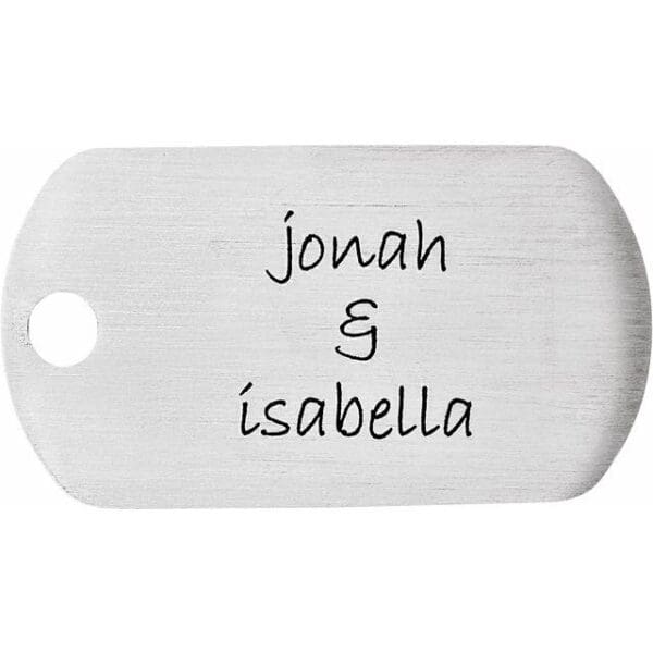 14K Yellow 21x38 mm Posh Mommy® Engravable Little Dude Dog Tag