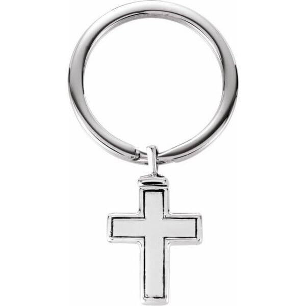 Sterling Silver Cross Ash Holder Key Chain