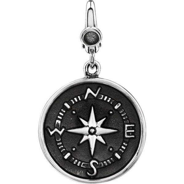 Sterling Silver Compass Charm