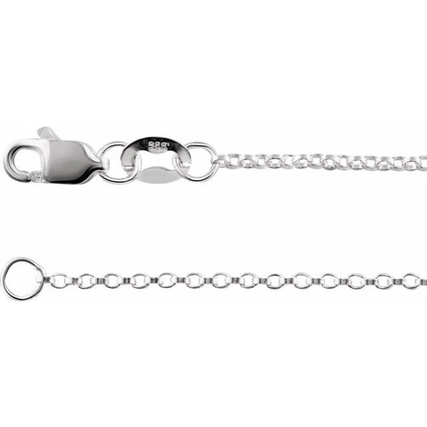Sterling Silver 1.3 mm Rolo Chain by the Inch