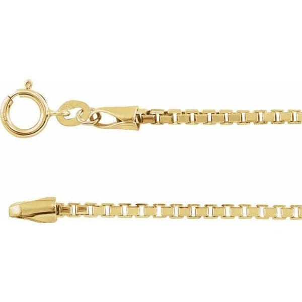 14K White 1.75 mm Diamond-Cut Box Chain by the Inch