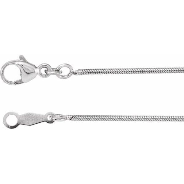 Platinum 1 mm Snake Chain by the Inch