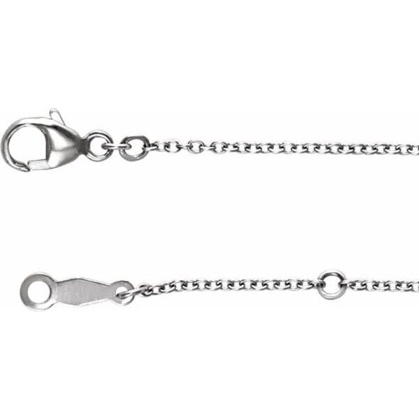 Platinum 1.2 mm Cable Chain by the Inch