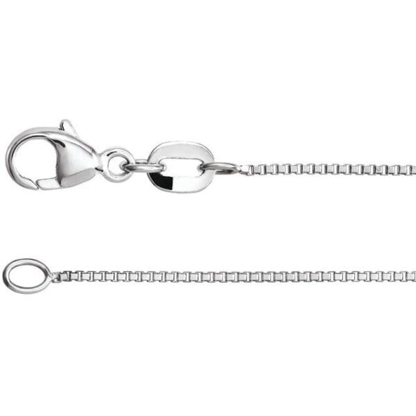 Sterling Silver .8 mm Diamond-Cut Box Chain by the Inch