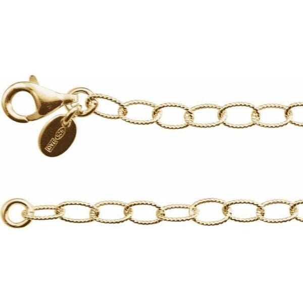 Sterling Silver 6 mm Knurled Cable 7" Chain
