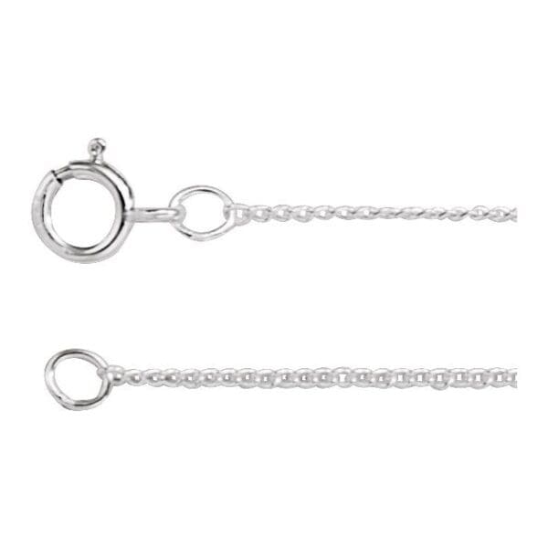 Sterling Silver 1 mm Curb Chain by the Inch