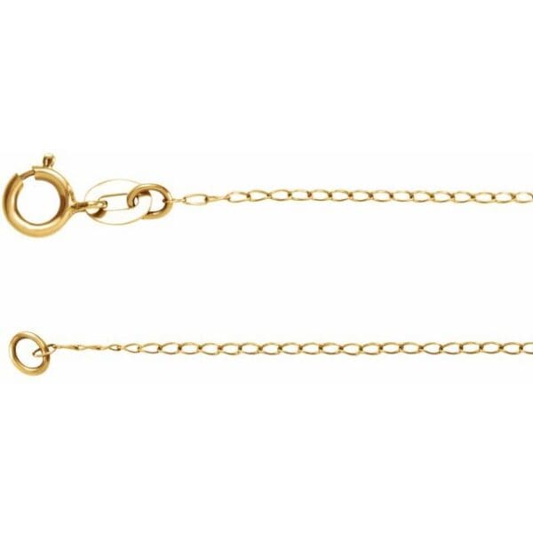 14K Rose Recycled Metal 1 mm Curb Chain by the Inch