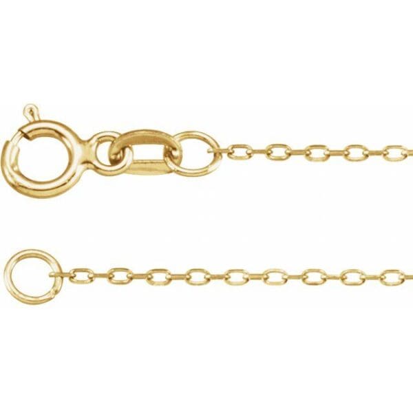 14K Rose .80 mm Diamond-Cut Cable Chain by the Inch