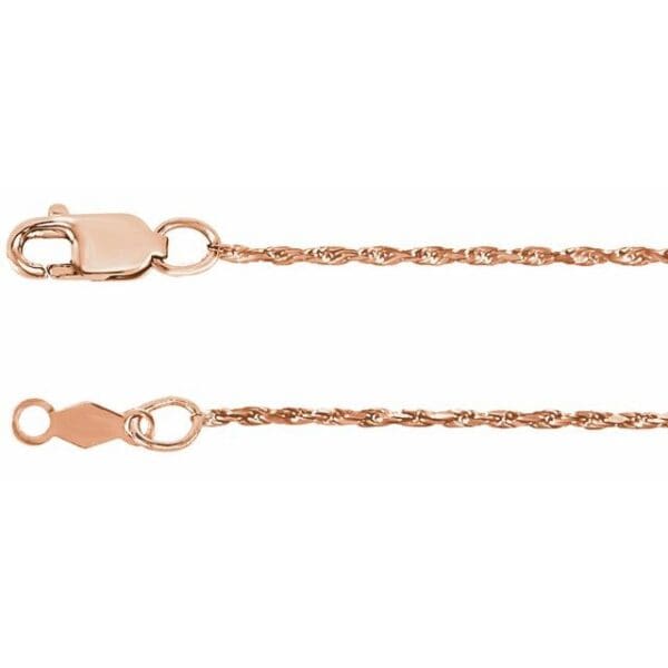 10K Yellow 1 mm Diamond-Cut Rope Chain by the Inch