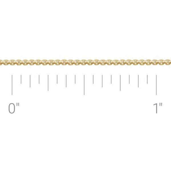 14K Yellow Recycled Metal 1 mm Rounded Box Chain by the Inch