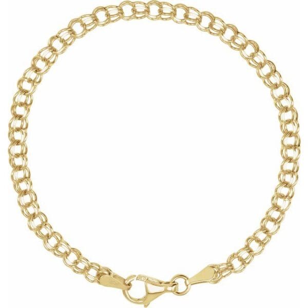 14K White 3.75 mm Cable 7" Chain