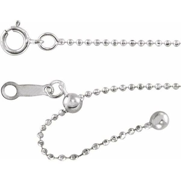 14K Yellow 1 mm Adjustable Bead 16-22" Chain