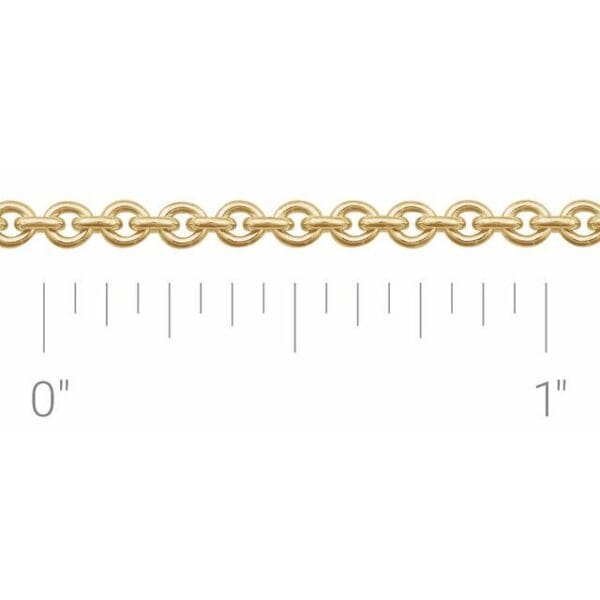 Sterling Silver 2.8 mm Cable Chain by the Inch
