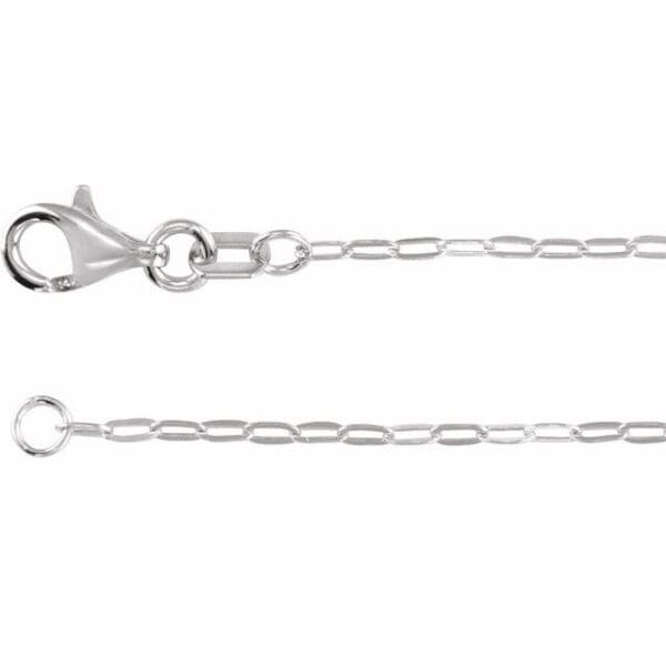 14K Yellow 1.25 mm Paperclip-Style Chain by the Inch