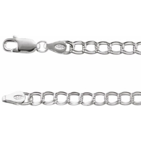 14K Yellow 4 mm Curb Charm 7" Chain