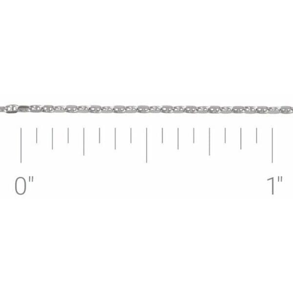 14K Yellow 1 mm Diamond-Cut Anchor 7" Chain