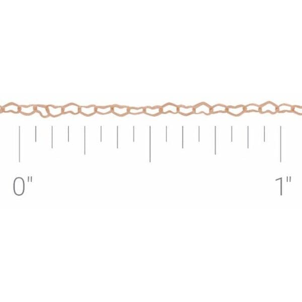14K Yellow .8 mm Heart 7" Chain