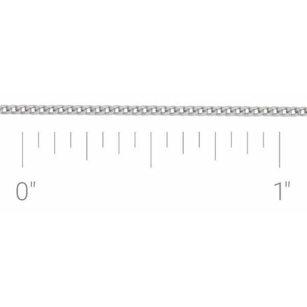 Platinum 1 mm Curb 7" Chain