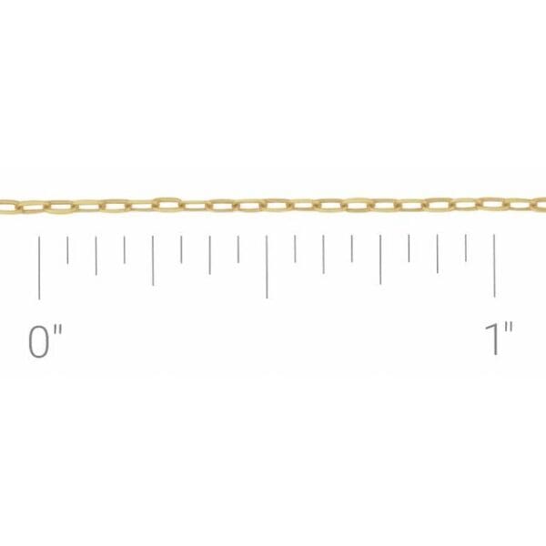 14K Yellow .85 mm Diamond Cut Paperclip-Style Forzentina 7" Chain