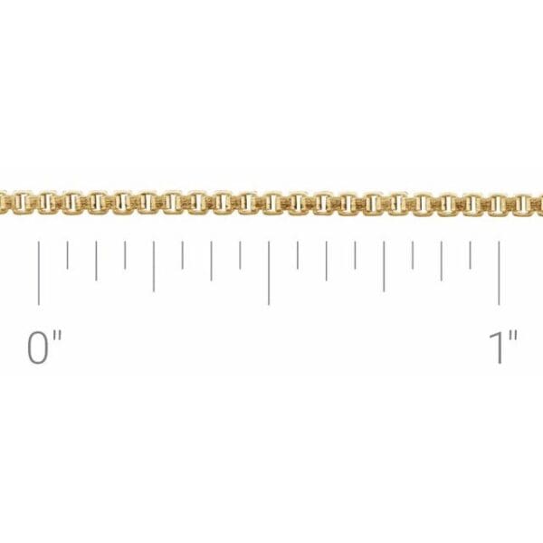 14K Yellow Gold-Filled Box Chain by the Inch
