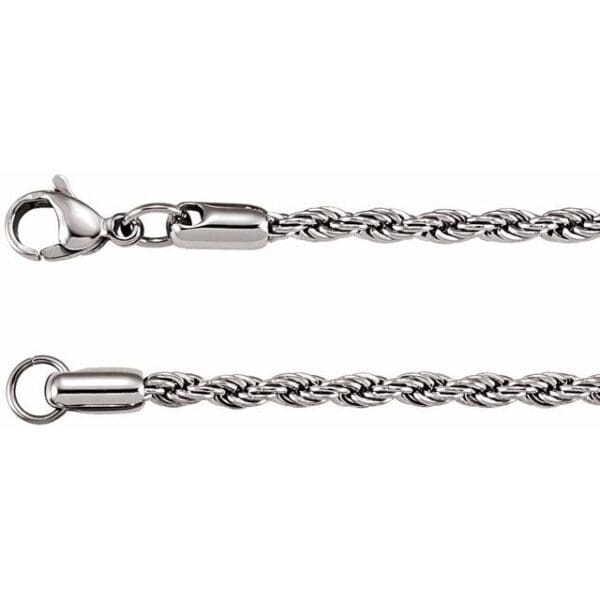 Stainless Steel 2.4 mm Rope 20" Chain