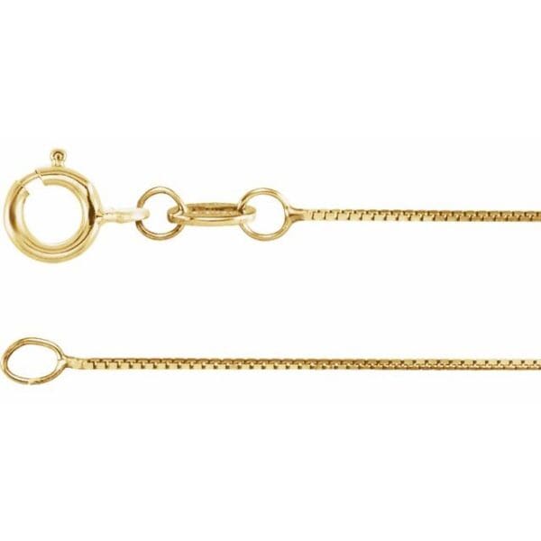 18K Yellow .50 mm Box 16" Chain