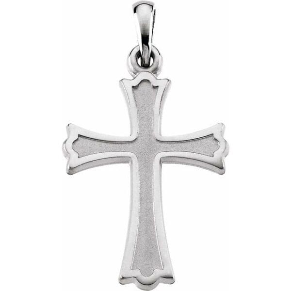 18K Yellow 27x16 mm Cross Pendant