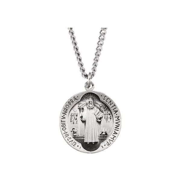 Sterling Silver 18.5 mm St. Benedict Medal